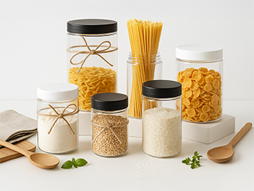 pojemniki z nakrętkami