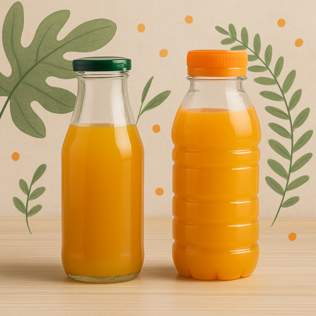 Butelki do soków i napojów – szkło czy plastik?