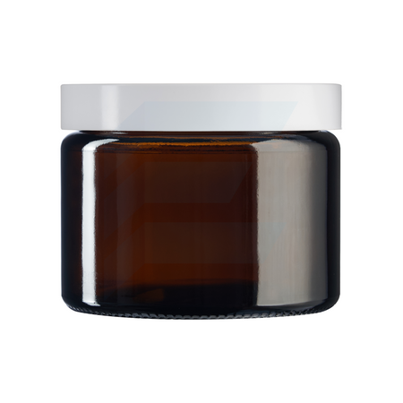 Słoik szklany 500 ml brązowy z nakrętką UREA białą