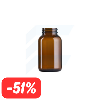 Słoik szklany brązowy Pharma 250 ml 45/R3