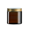 Słoik szklany brązowy 120 ml z nakrętką aluminiową złotą