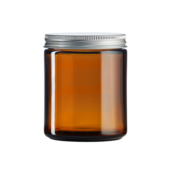 Słoik szklany 250 ml brązowy z nakrętką aluminiową