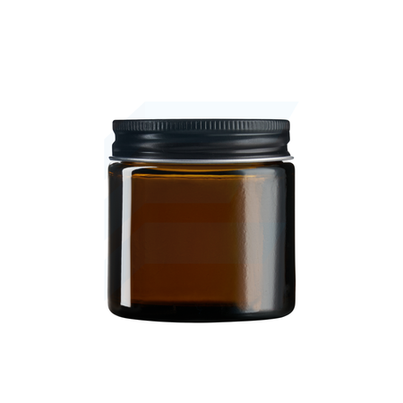 Słoik szklany brązowy 60 ml z nakrętką aluminiową czarną