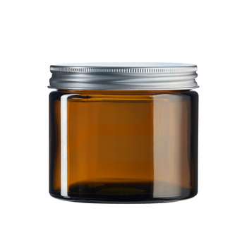 Słoik szklany brązowy 250 ml z nakrętką aluminiową