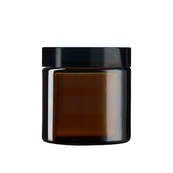 Słoik szklany brązowy 120 ml z nakrętką UREA czarną