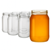 Słoik Szklany 900 ml z Wzorem Plastra Miodu TO82 Na Miód Przetwory - 8szt