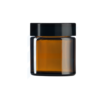 Słoik szklany brązowy 30 ml z nakrętką UREA czarną