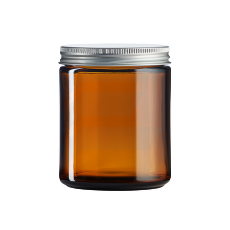 Słoik szklany 250 ml brązowy z nakrętką aluminiową