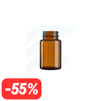 Słoik szklany brązowy Pharma 100 ml 38/R3