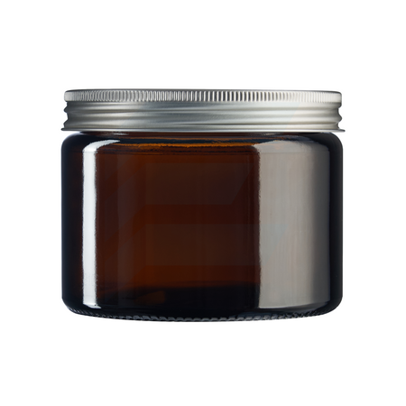 Słoik szklany 500 ml brązowy z nakrętką aluminiową