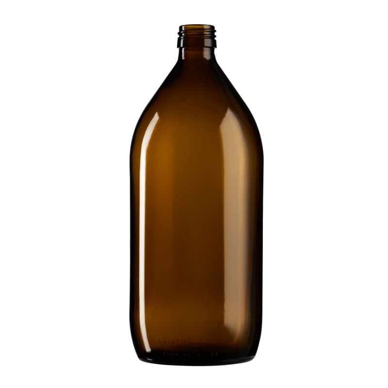 Butelka szklana 1000 ml brązowa PP28 Syrup