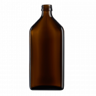 Butelka szklana 500 ml brązowa 28/410 płaska