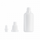 Butelka PE-HD 30 ml biała z dozownikiem