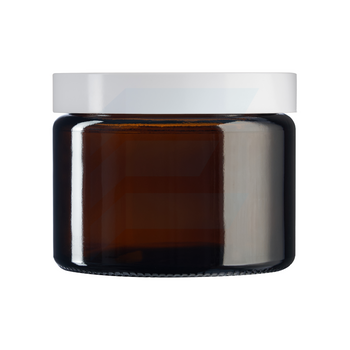 Słoik szklany 500 ml brązowy z nakrętką UREA białą