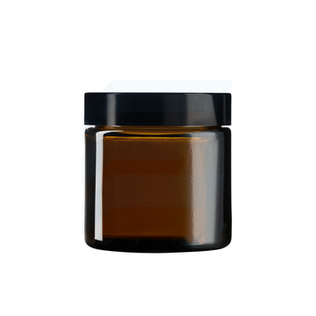 Słoik szklany brązowy 60 ml z nakrętką UREA czarną
