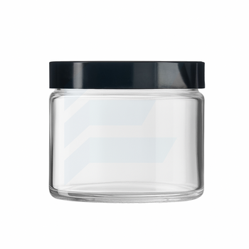 Słoik szklany bezbarwny 250 ml z nakrętką UREA czarną